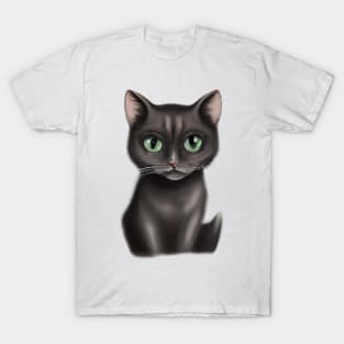 Cute Cat Drawing T-Shirt